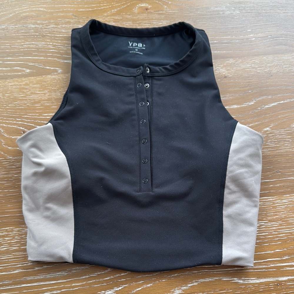 Abercrombie & Fitch Gray Polo Crop Tank Top